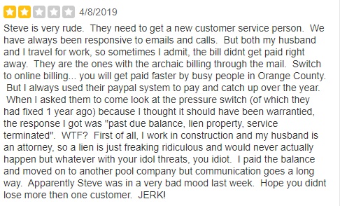 Tenille review after we stopped service, screw you