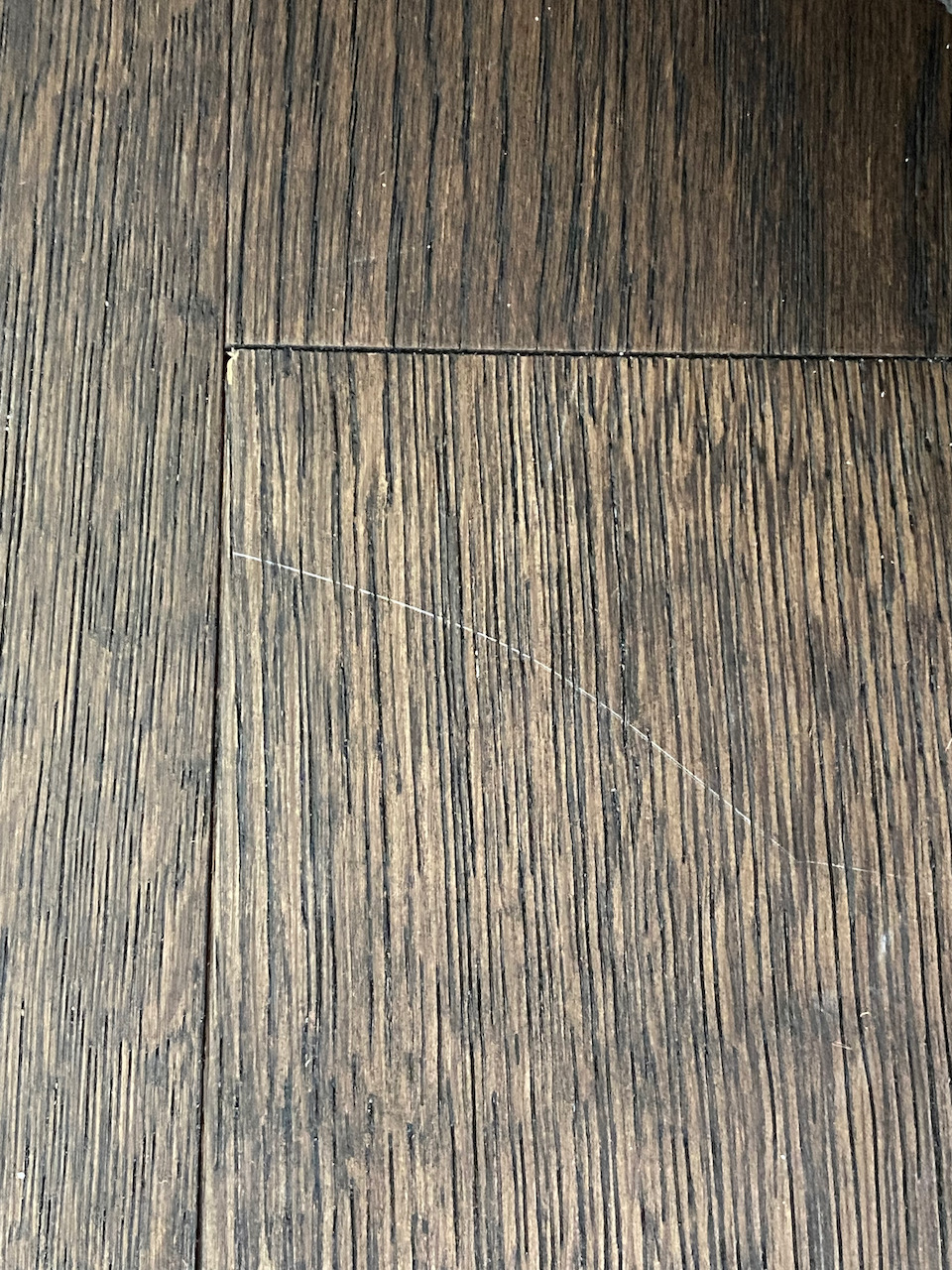 scratches on brand new floor