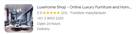 Claiming to be a Furniture Manufacturer