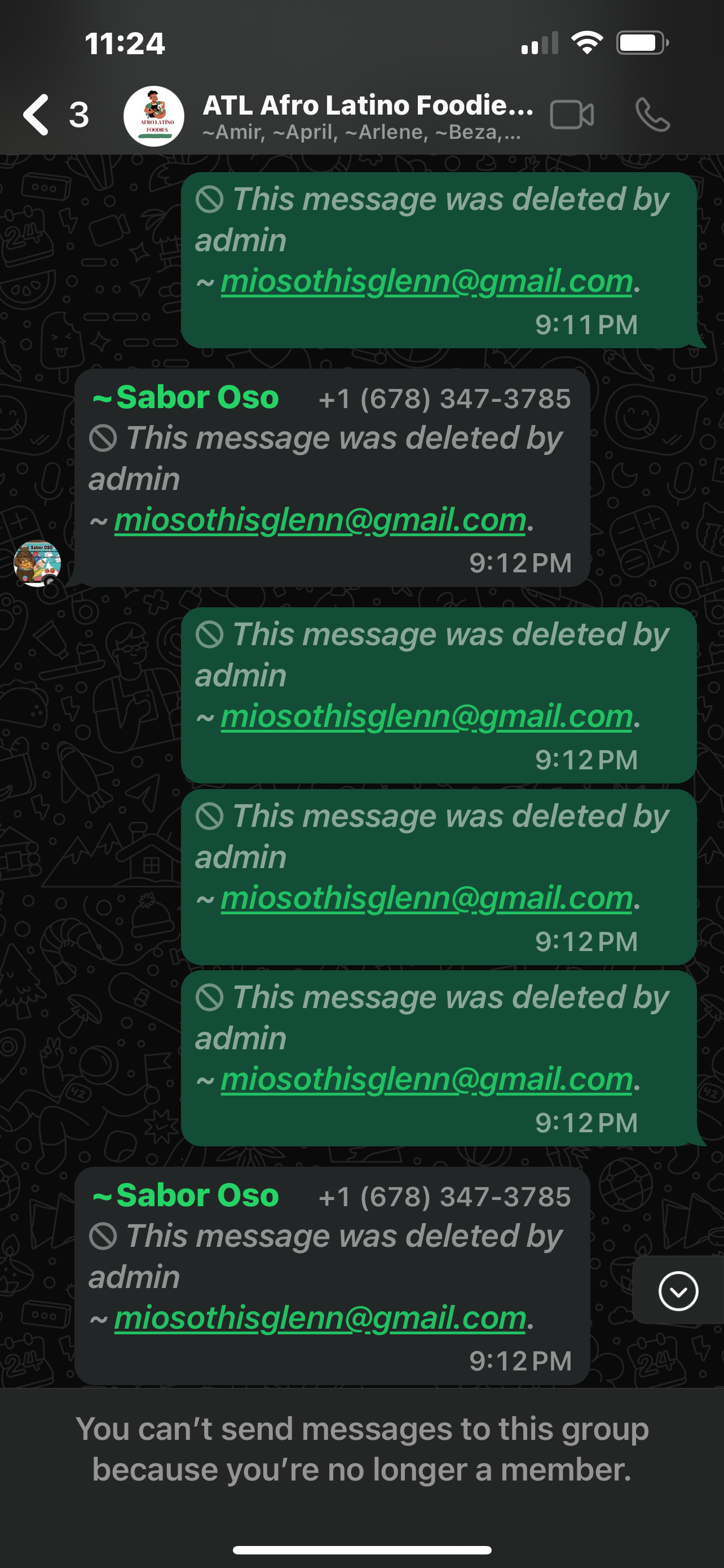 Owner deleting peoples messages