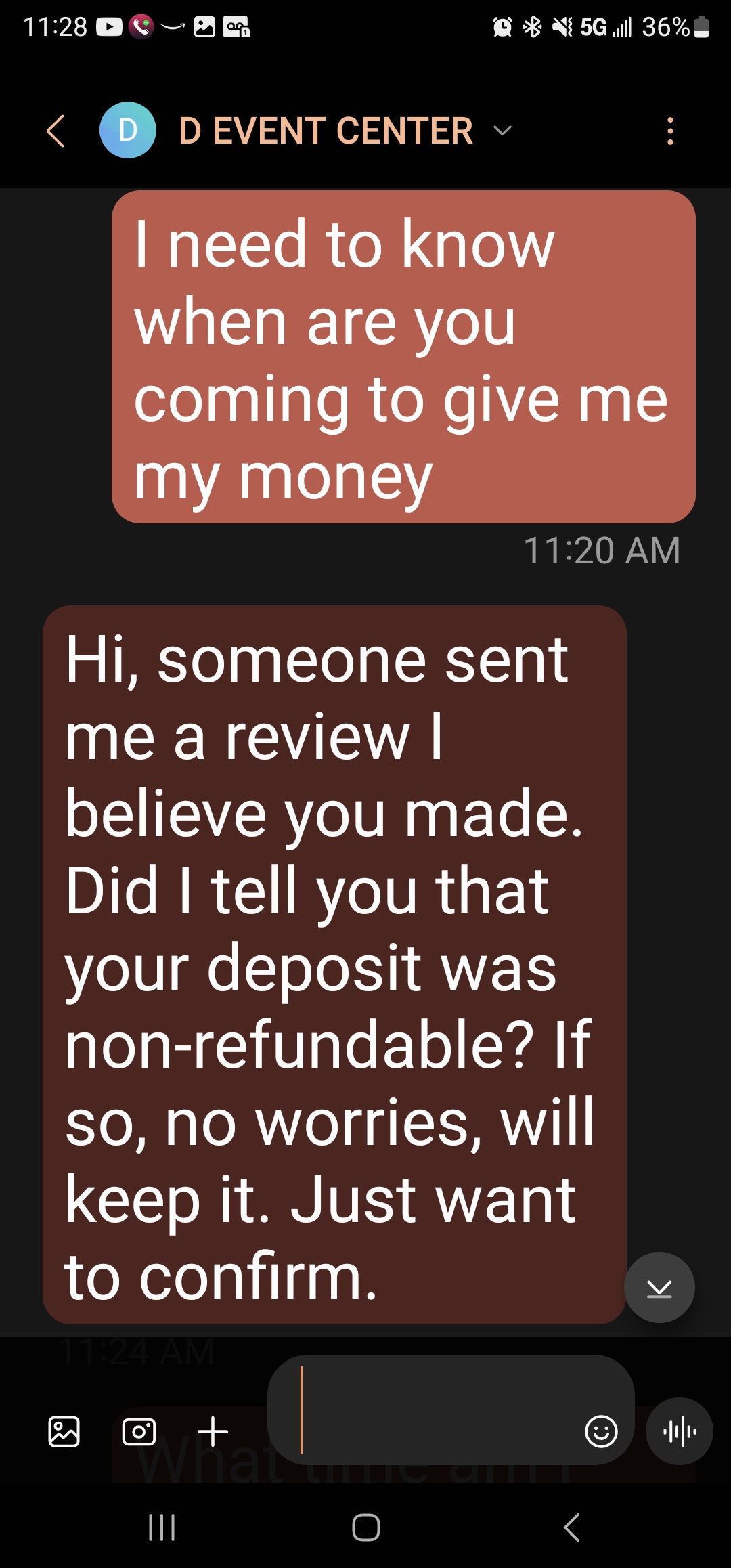 Refused refund because of my  honest review