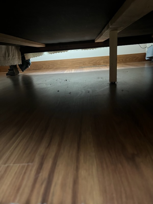 dirt under the bed