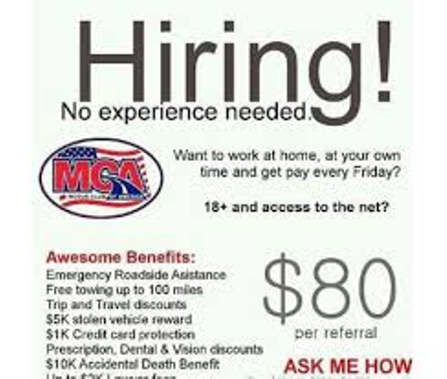 Join MCA its far from a scam.. TRust me