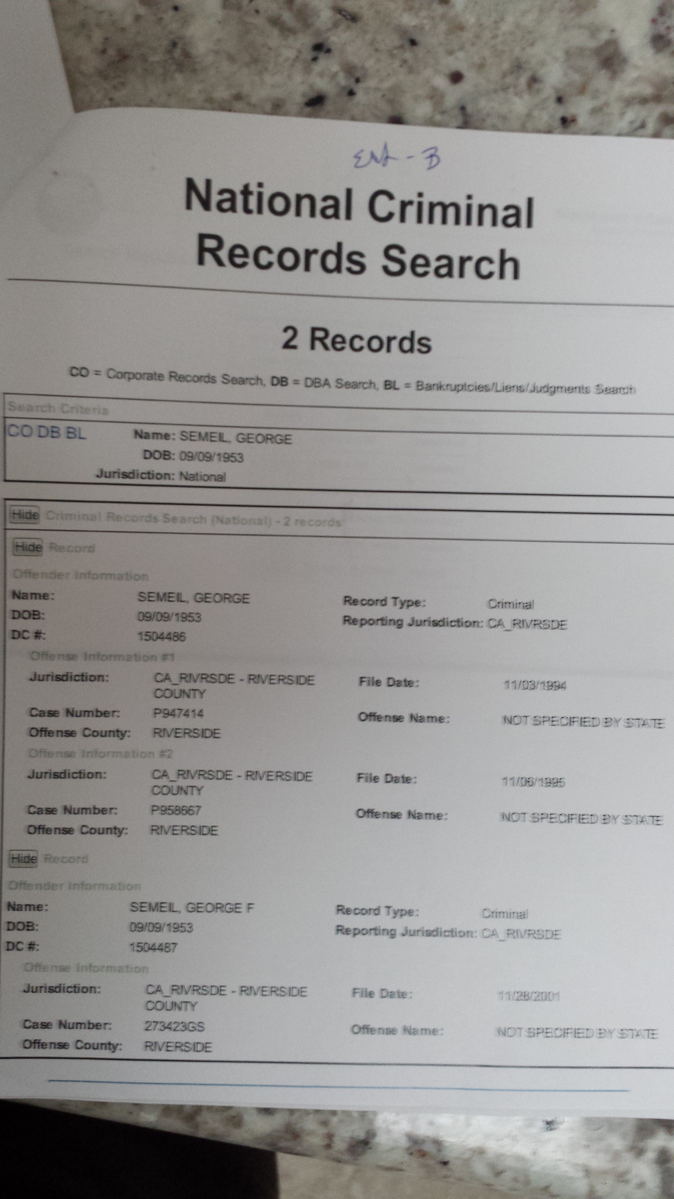 George's Criminal Record shows who he really is  