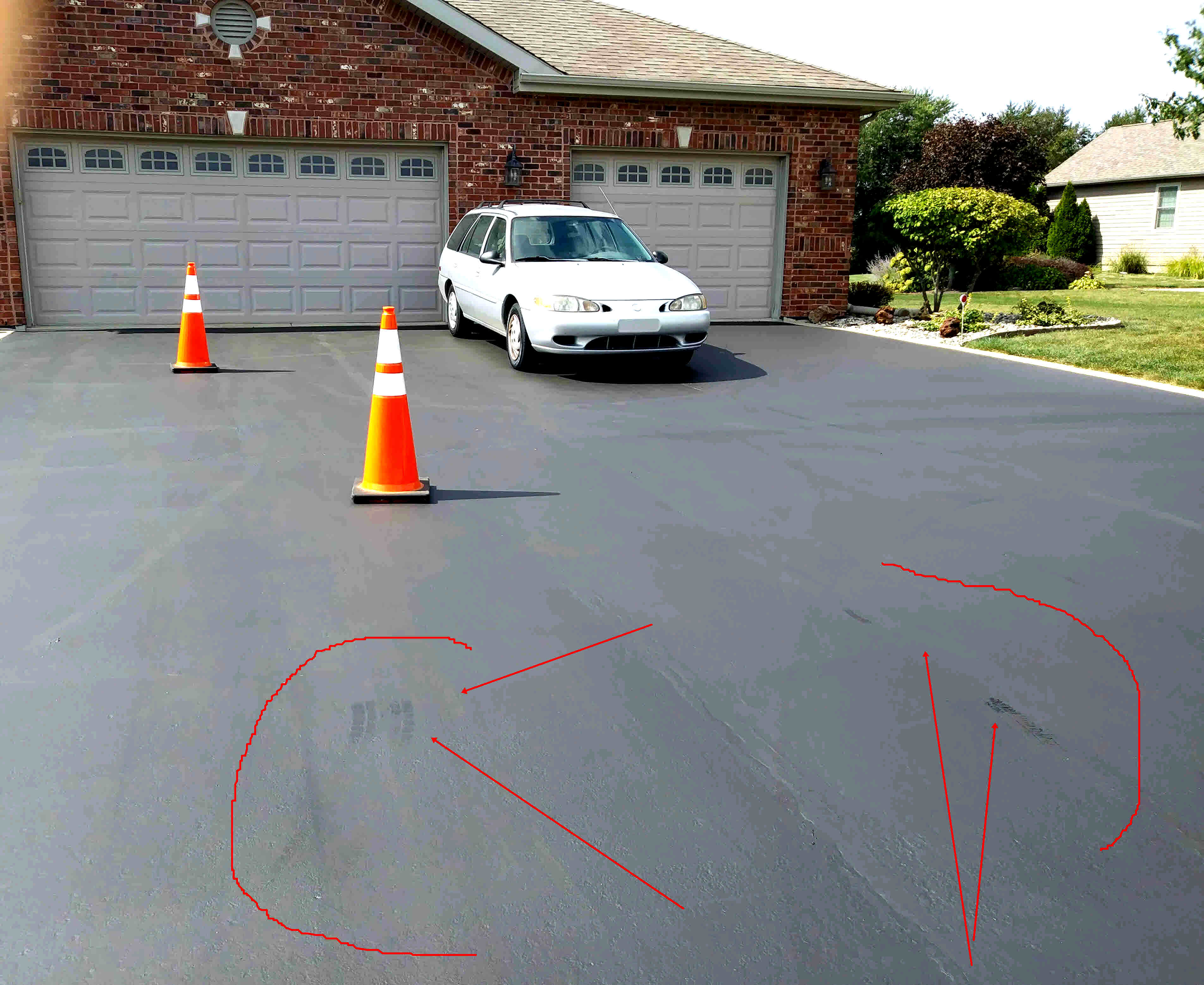 CONES SO NO ONE WOULD PARK ON IT A WEEK LATER