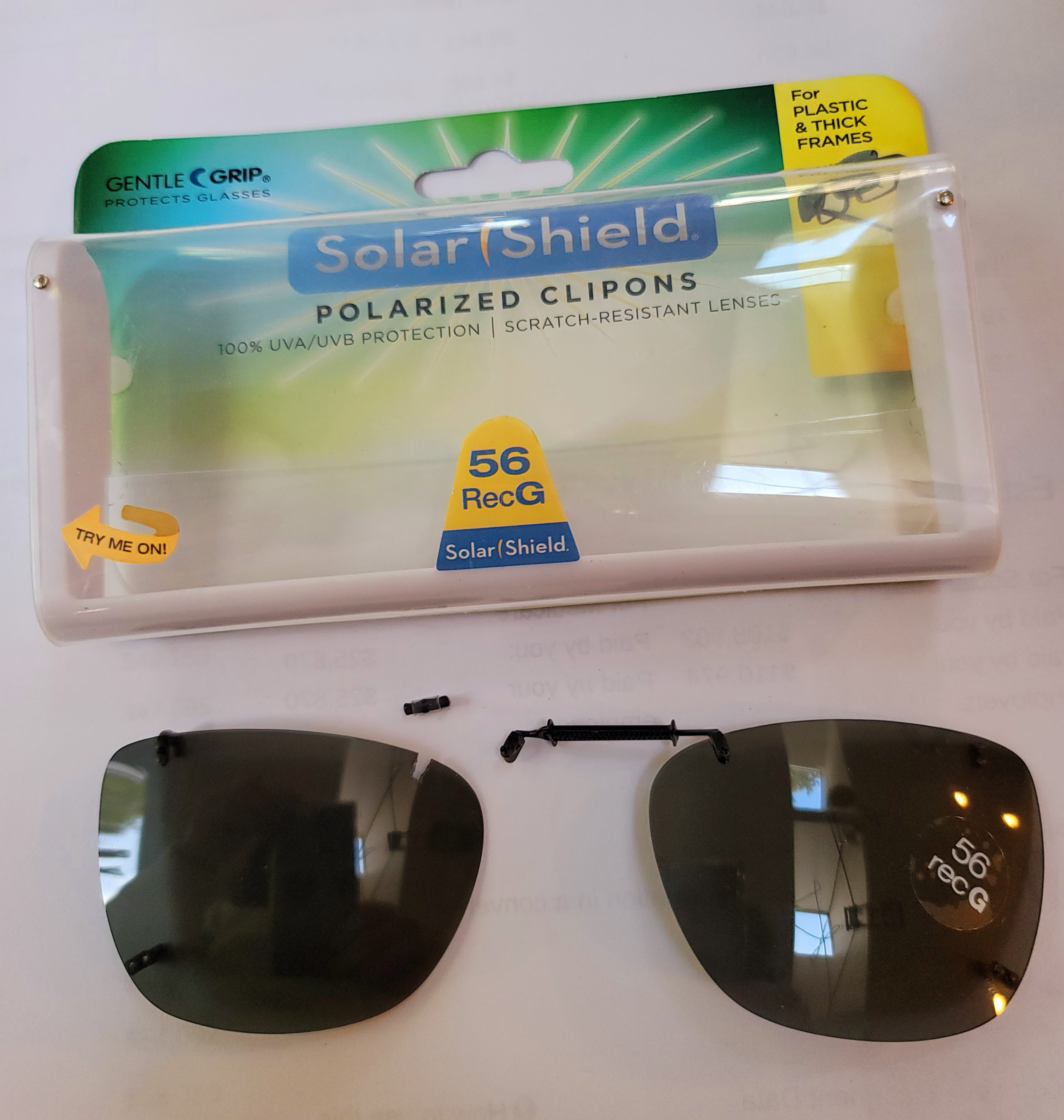 Broken clip on sunglasses by solarshield