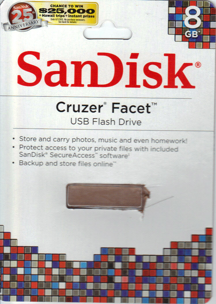 Product card on display rack at computer and office store