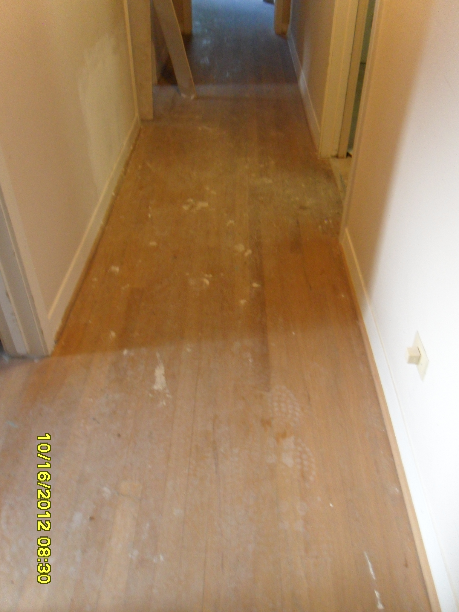hardwood floors were not protected