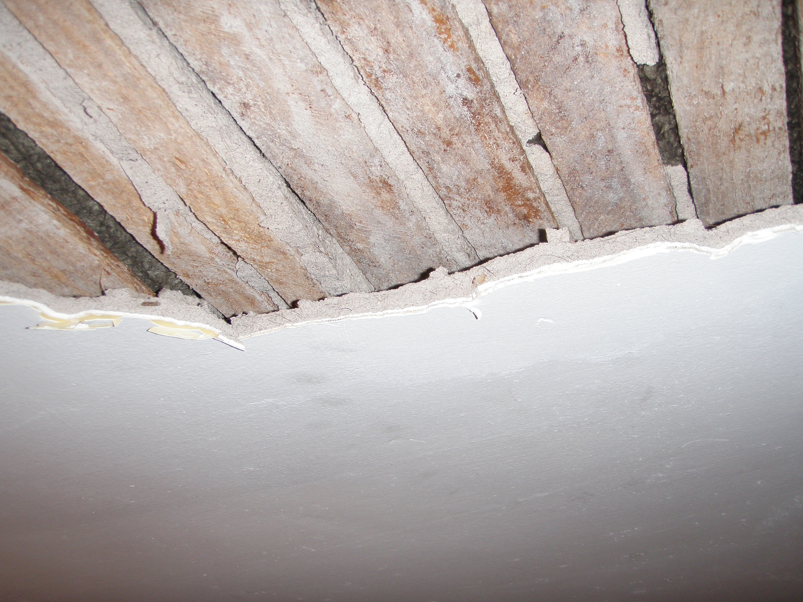 Bathroom ceiling after collapse