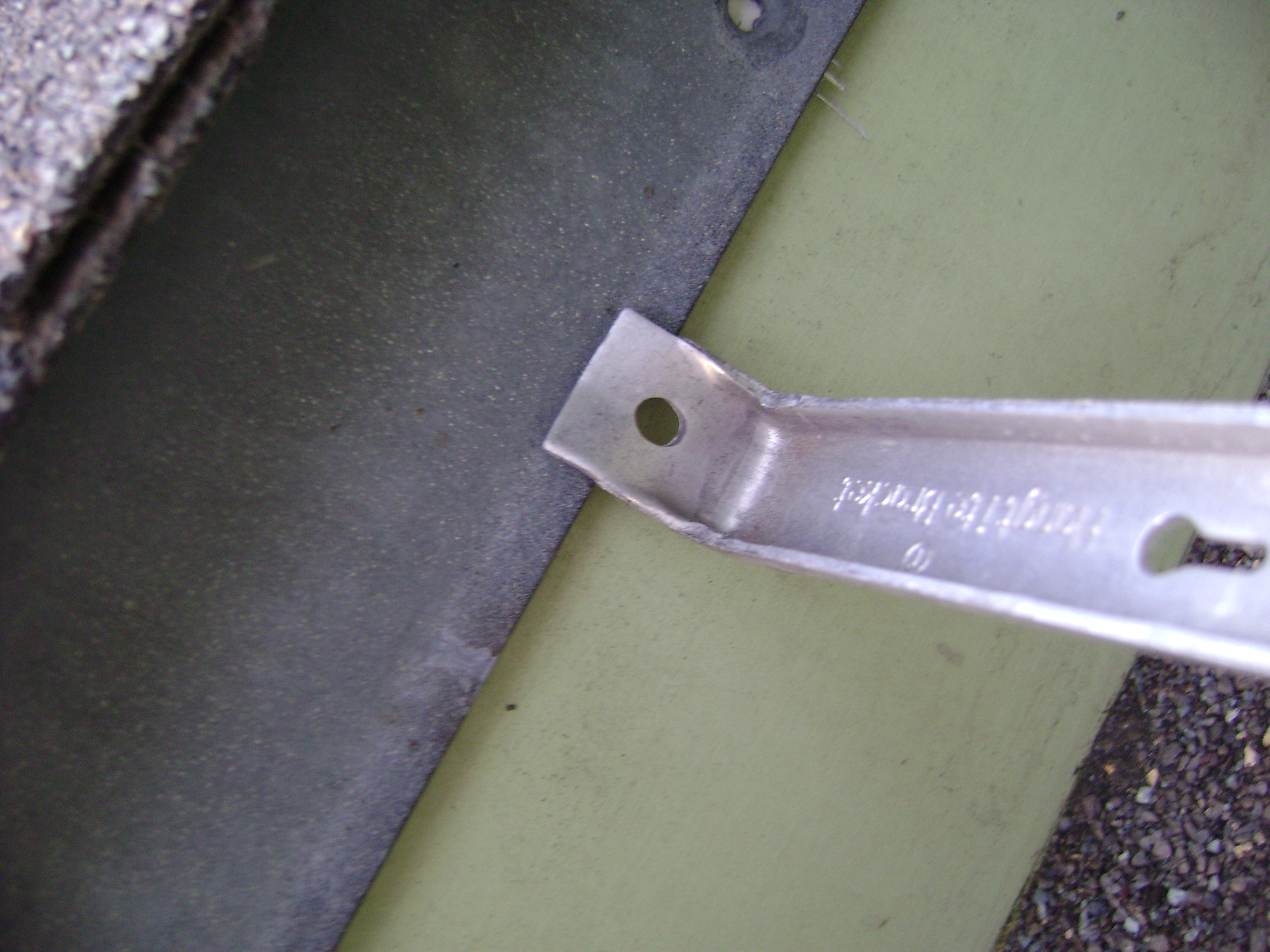 Even putting a screw in a gutter hanger will not help if the screw is attached to nothing but air.  
 
