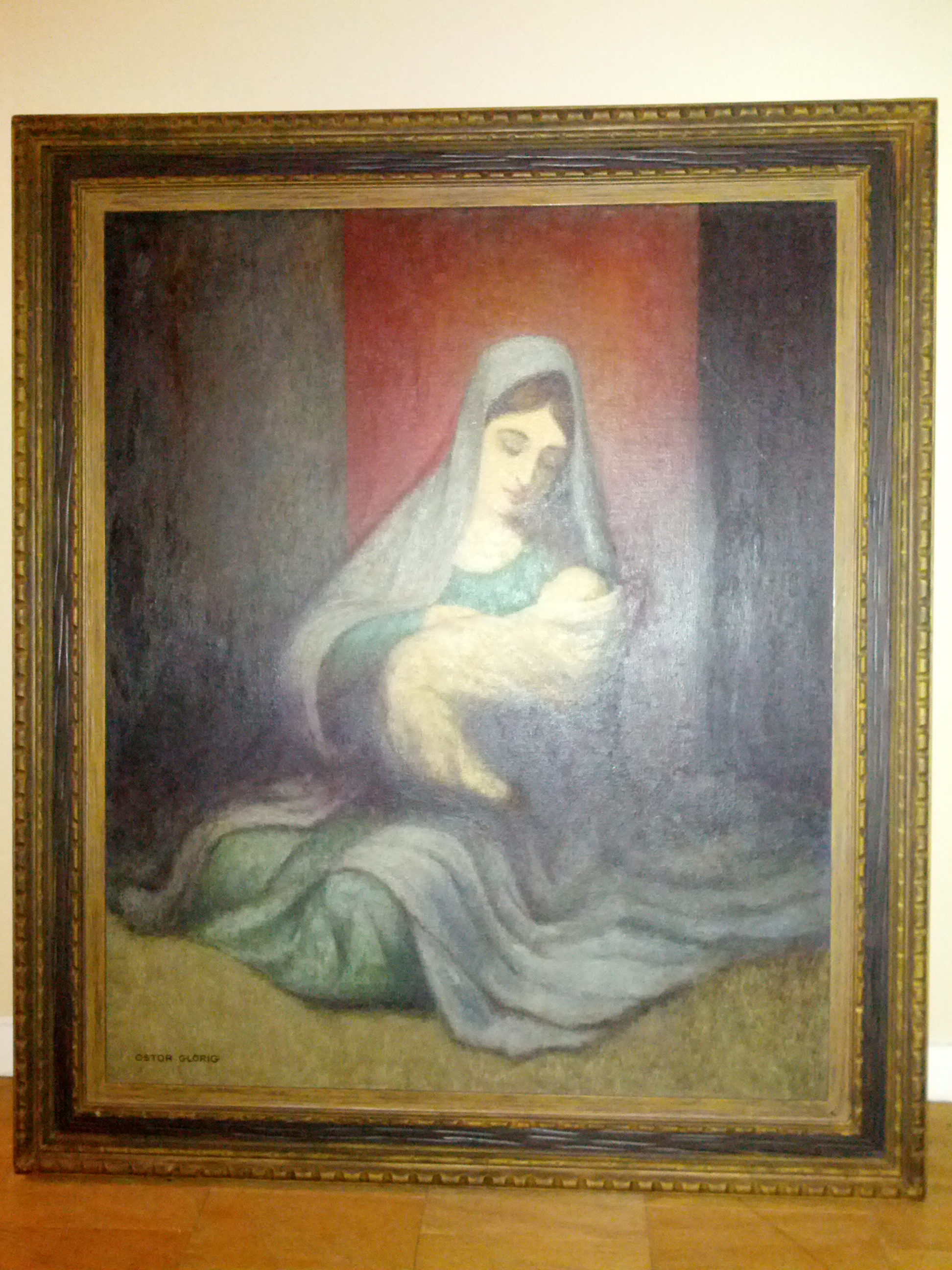 Virgin Mary 1 painting left