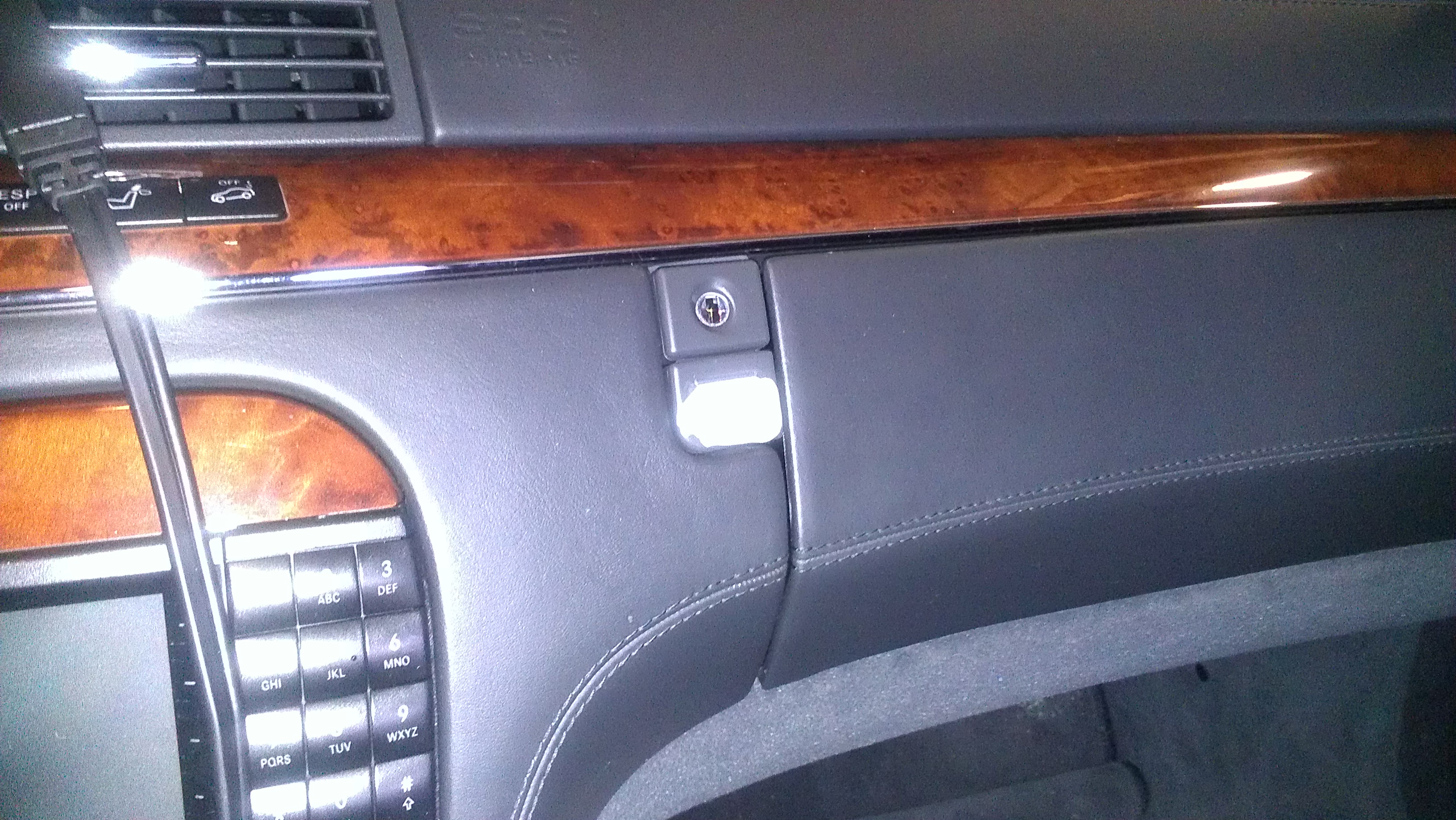 glove box release button damaged