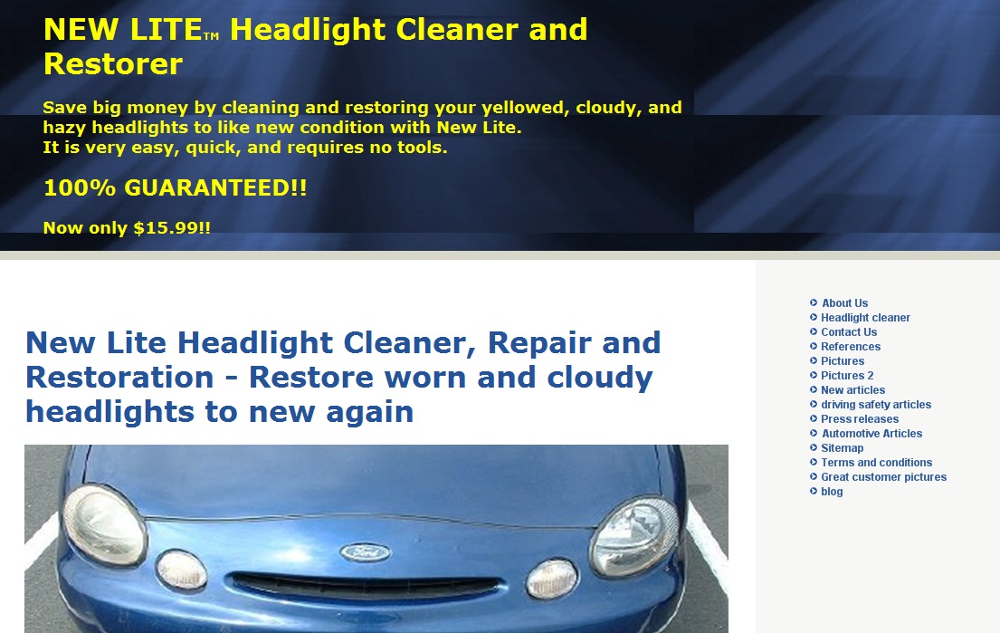 New Lite Headlight Cleaner and Restorer