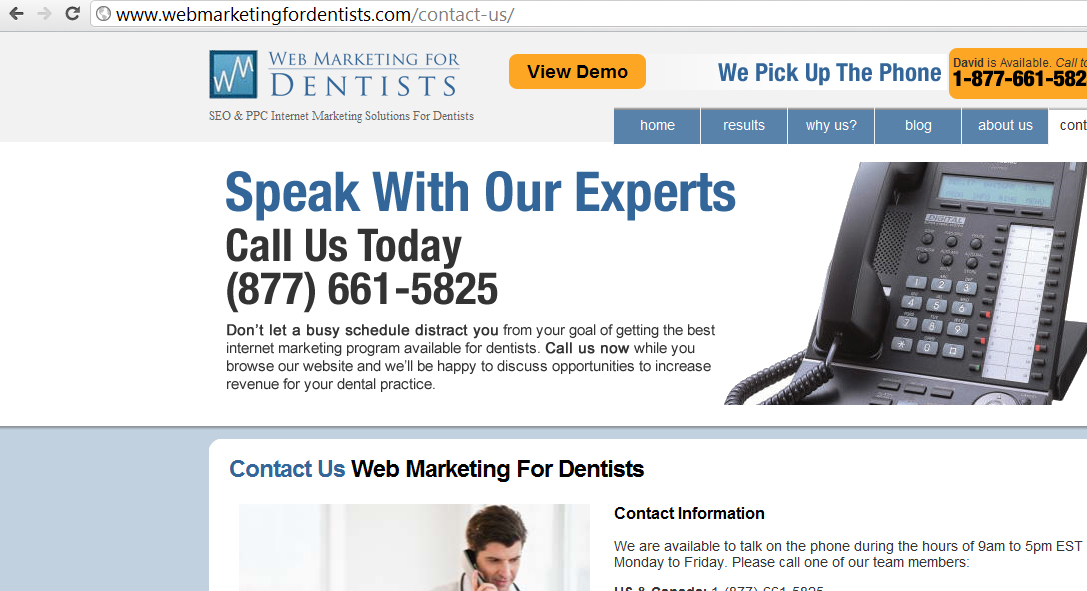 web marketing for dentists
