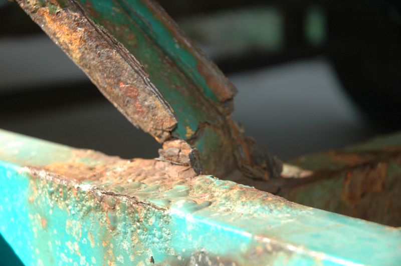 rusted support bracket