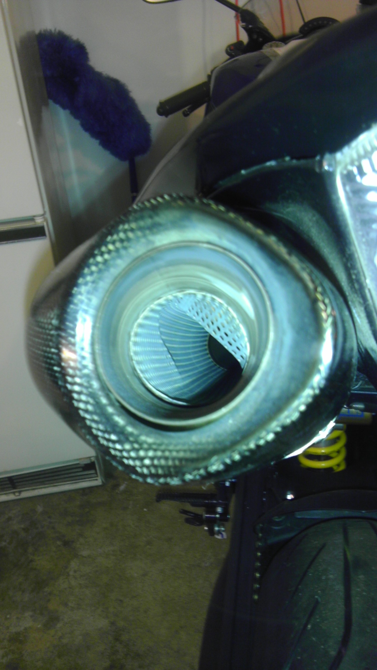 here is inside of like new muffler