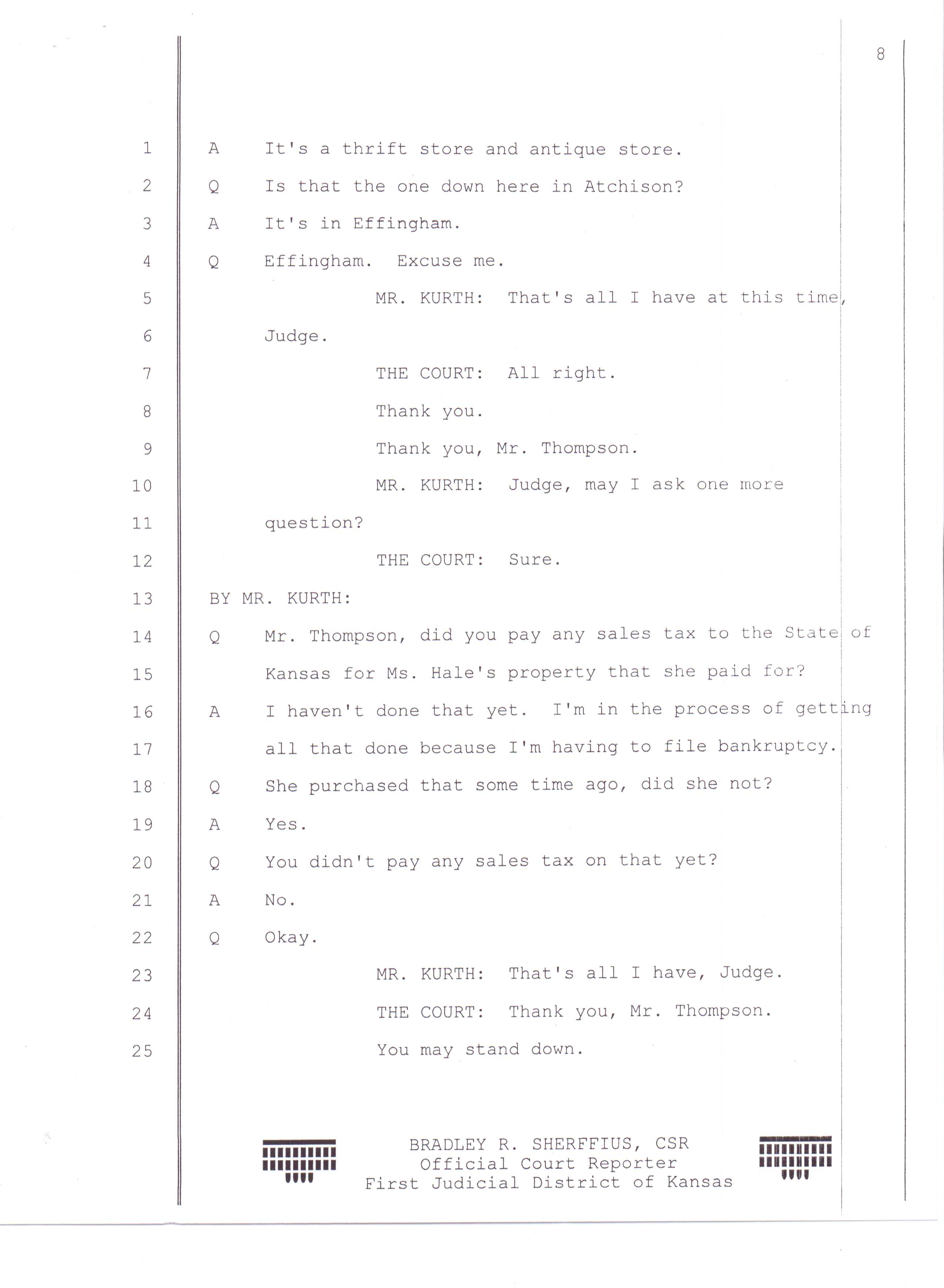 Pg 8 of court transcript
