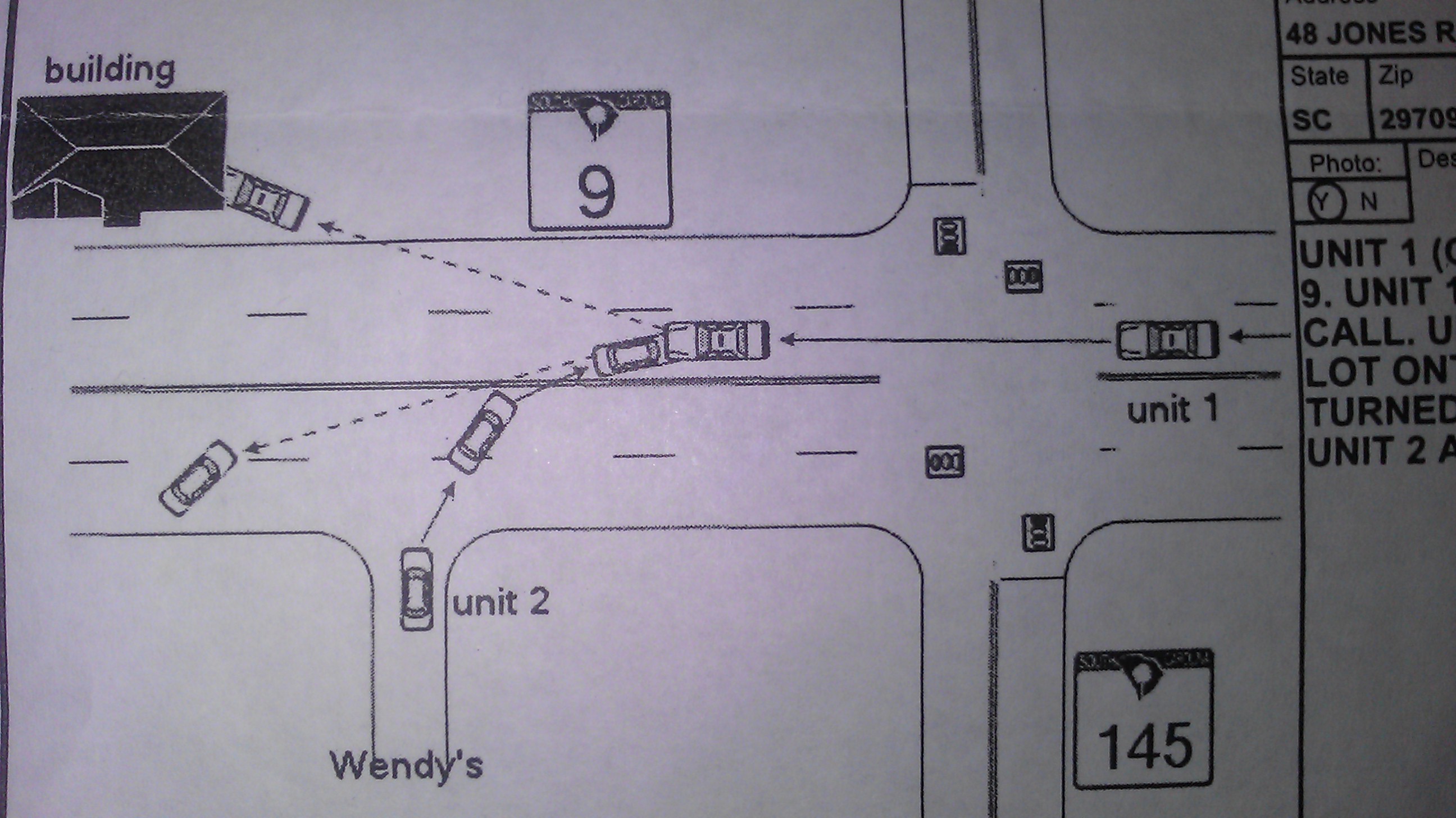 This is the police diagram of the road at the very same intersection, what a joke