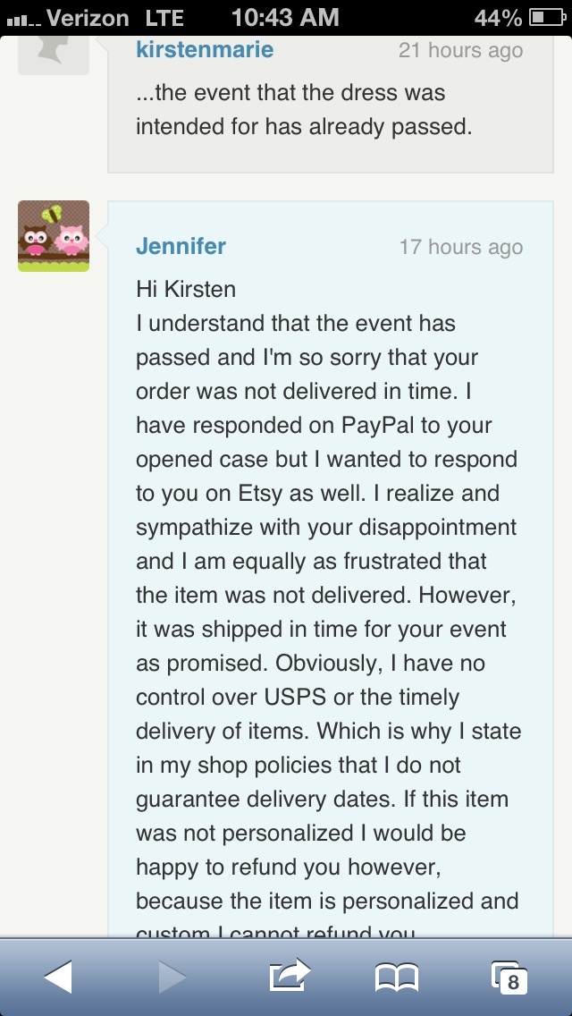 She blamed all of this on the postal service though they have said her version of events doesn't fit PO protocol 