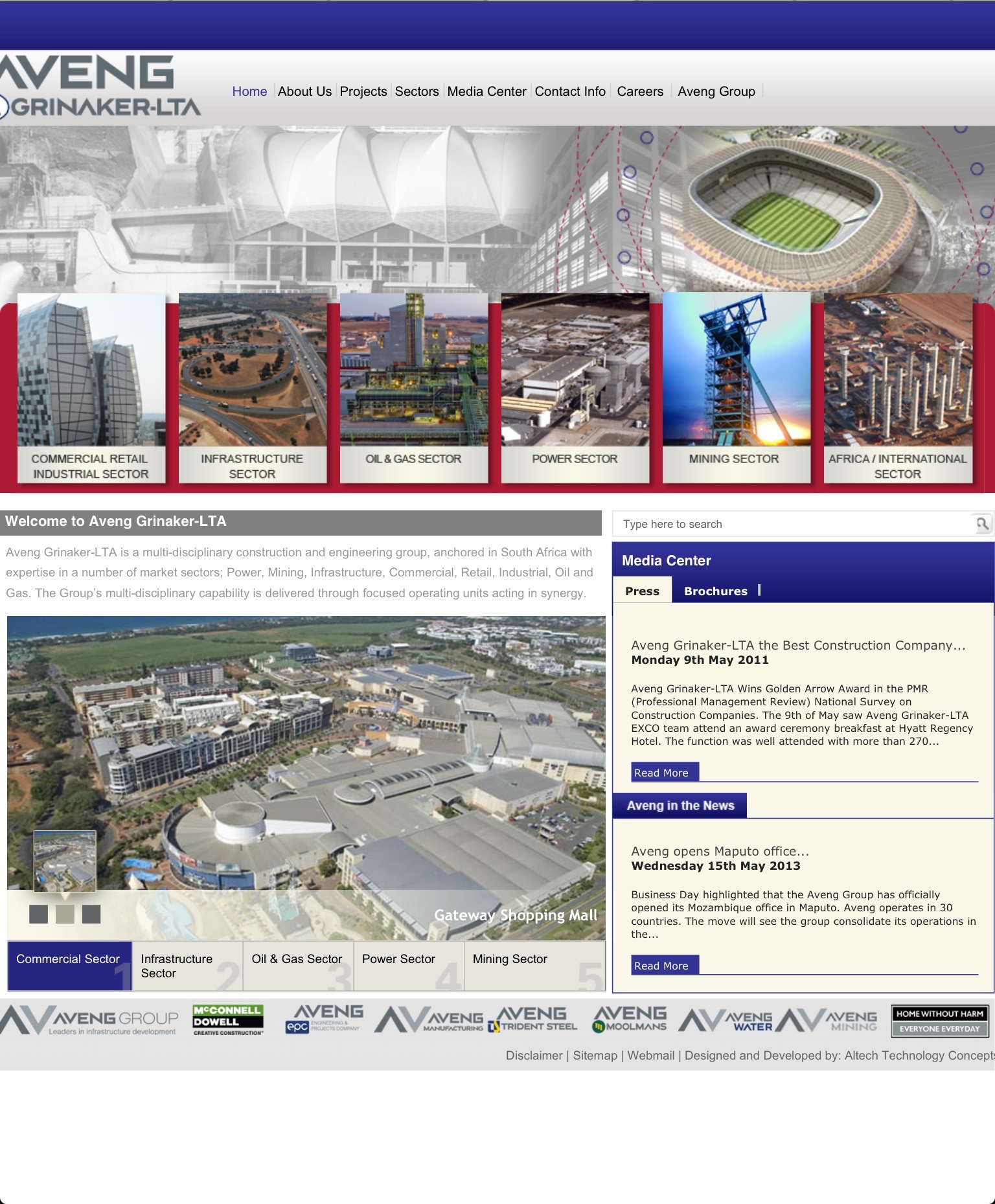 Pic of the AVENG GRINAKER-LTA website. It's the same pics as Ray Duncans Construction website.