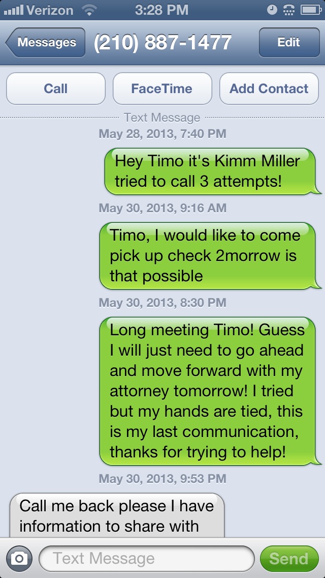 Text from Timo