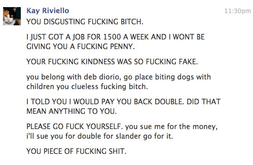 Kate Riviello refuses to pay money back to kind donor calling her all sort of nasty names