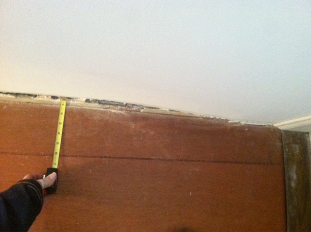 nice new drywall that is bowed in about an inch and a half    WHAT A JOKE