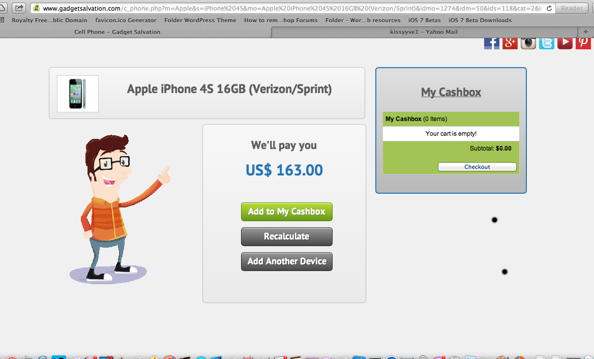 It shows 163.00 for light wear iphone 4s they offered me 157.00 