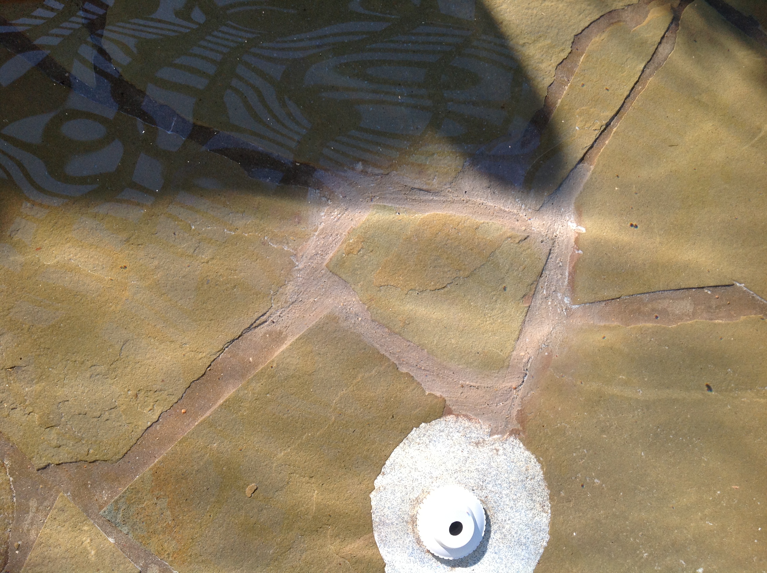 flag stone and grout