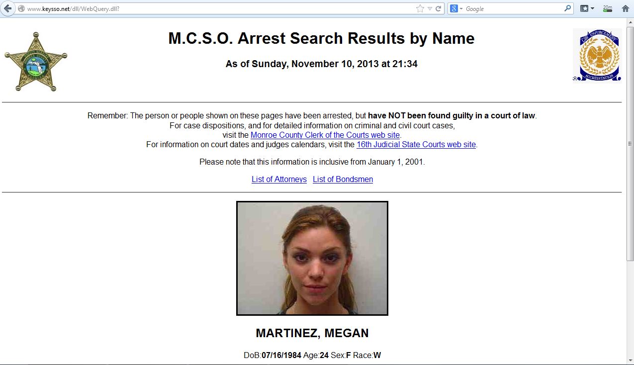 Monroe County Arrest Website 1