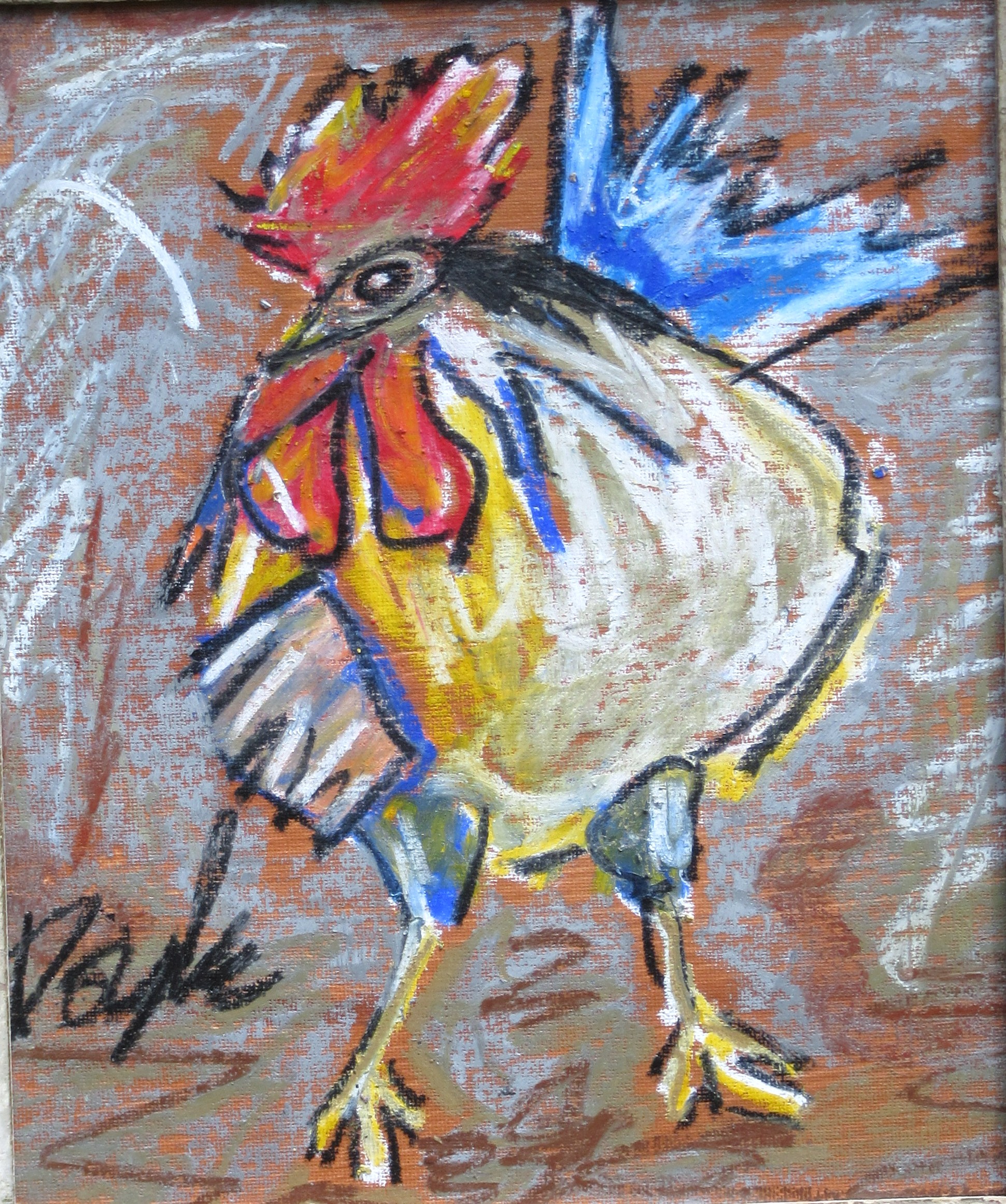 "The Cock"
12in x 10in
Oil Stick on Canvas