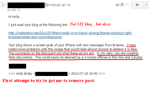 rcmp calling out holly briley