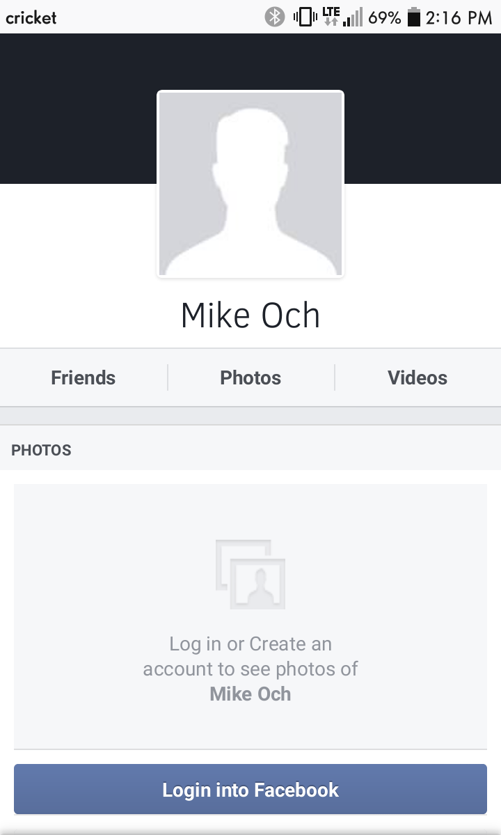 fake FB account they just made