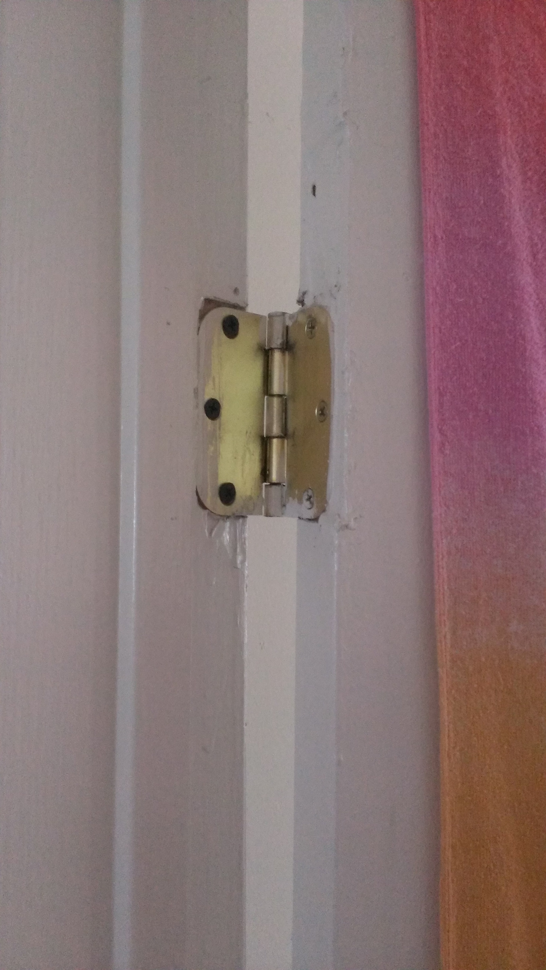 Door that fell on my daughter and there attempt to repair it.