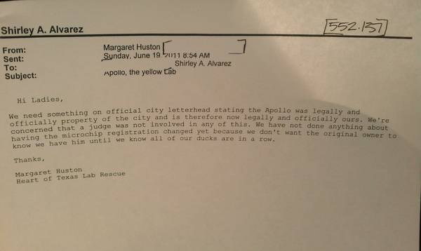 HEART OF TEXAS LAB RESCUE STEALS DOGS!  YES THAT'S YOU MARGARET HUSTON... HOW ABOUT YOU GO GET MY DOG BACK NOW AND RETURN HIM.