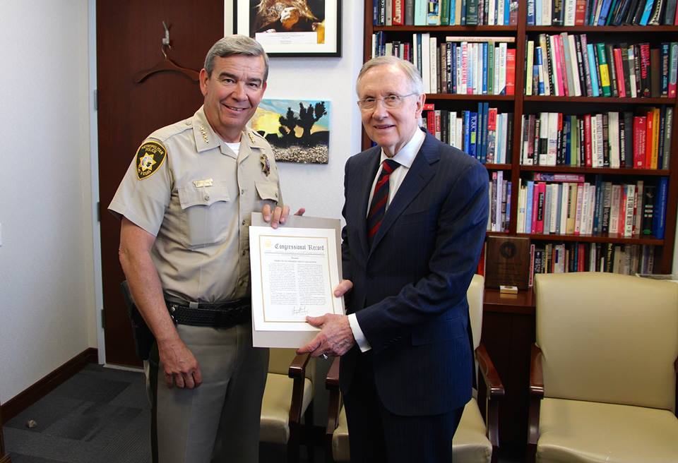 Sheriff Douglas Gillespie with Harry Reid