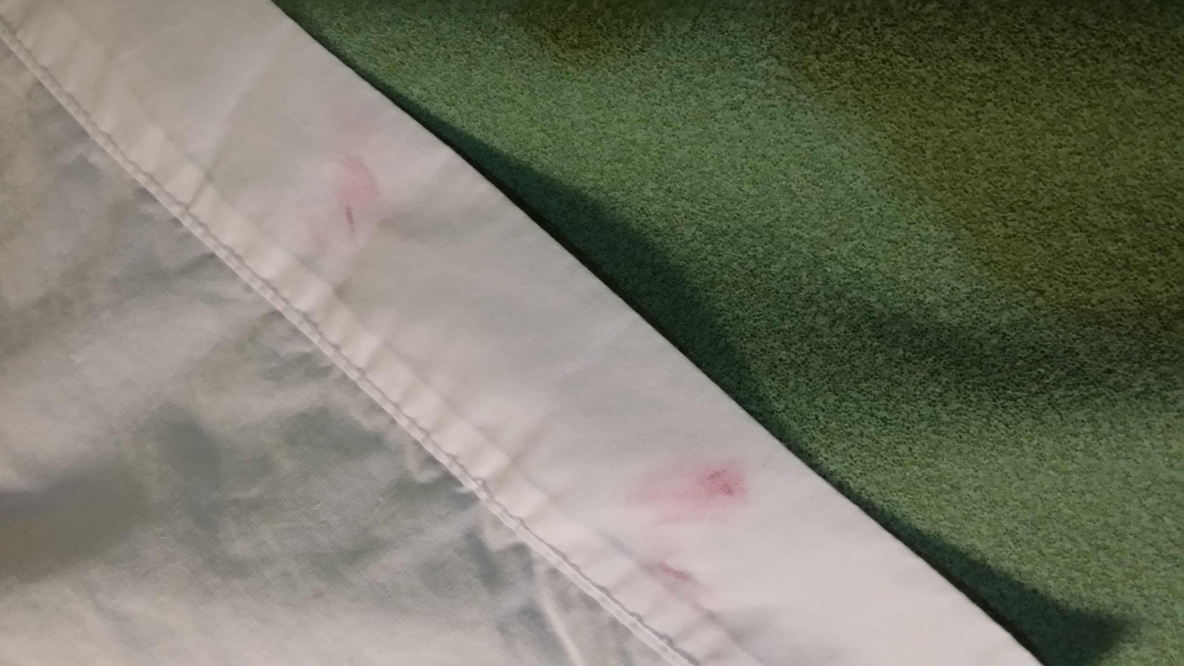 Unclean Top sheet more makeup stains