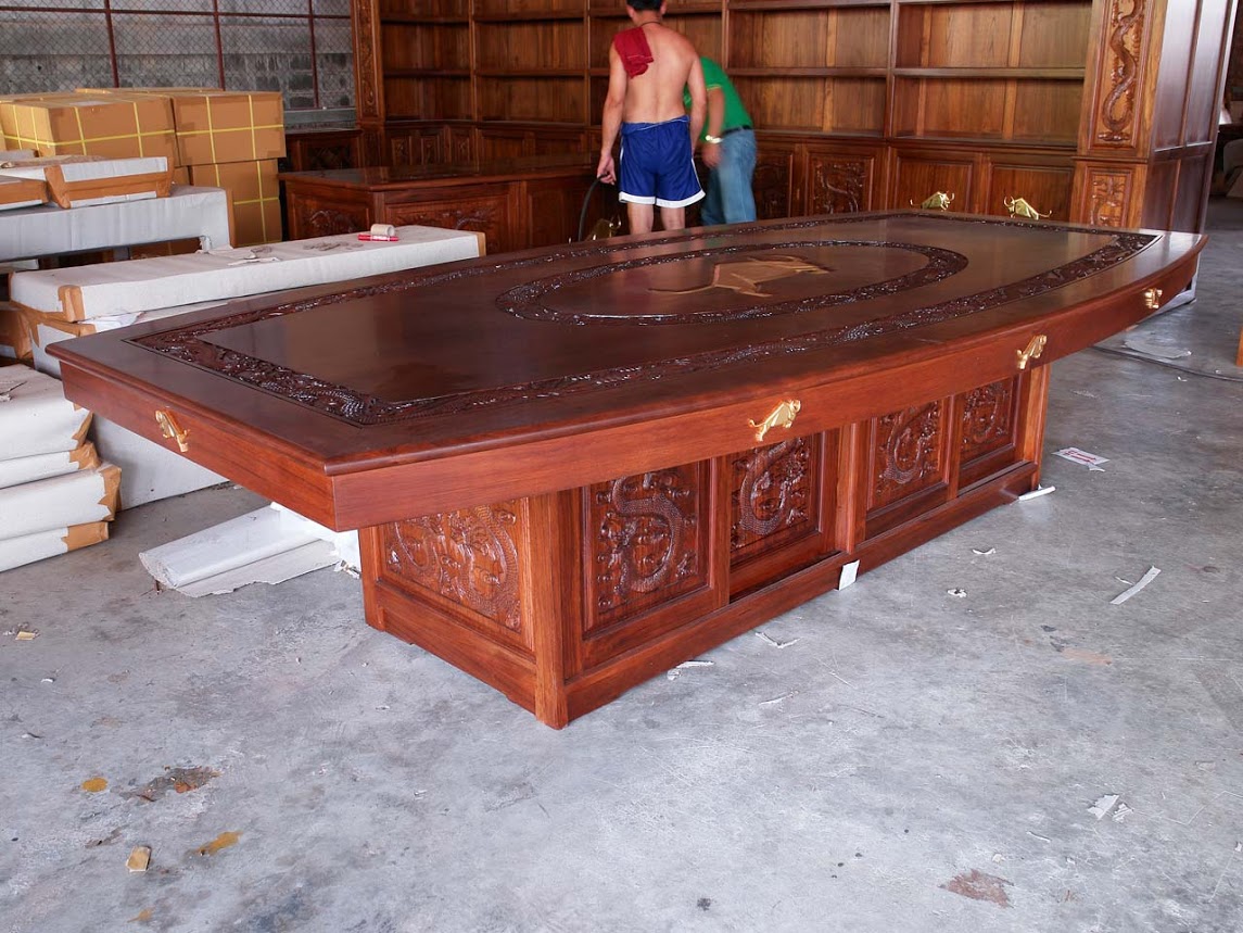 conference table in the workshop