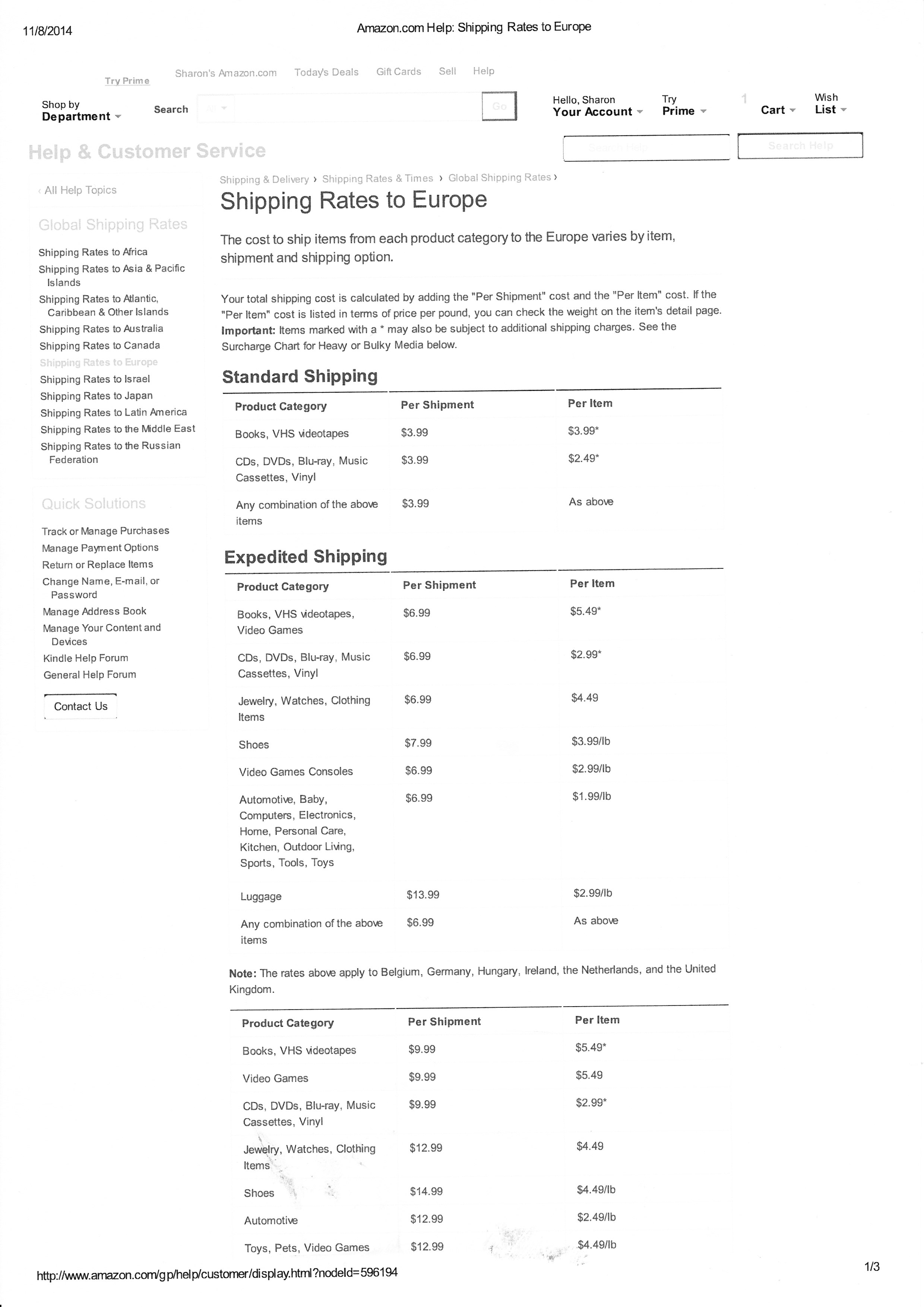 Amazon shows their rates for no standard shipping but they offer it.  They show expedited shipping i.e. clothing items (accessories) either per ship 6.99 or per item $4.49.  No where does it show $47.