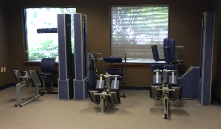 3 of the MedX Core Exercise Machines the day that we delivered them to Mr Marquis's Clinic in Oregon