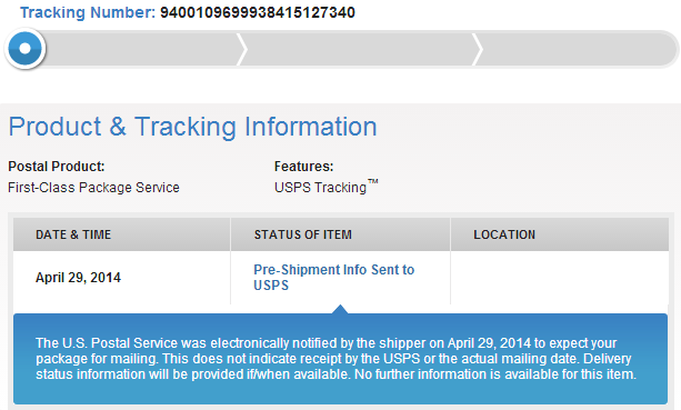 This is where shipping tracking ended.