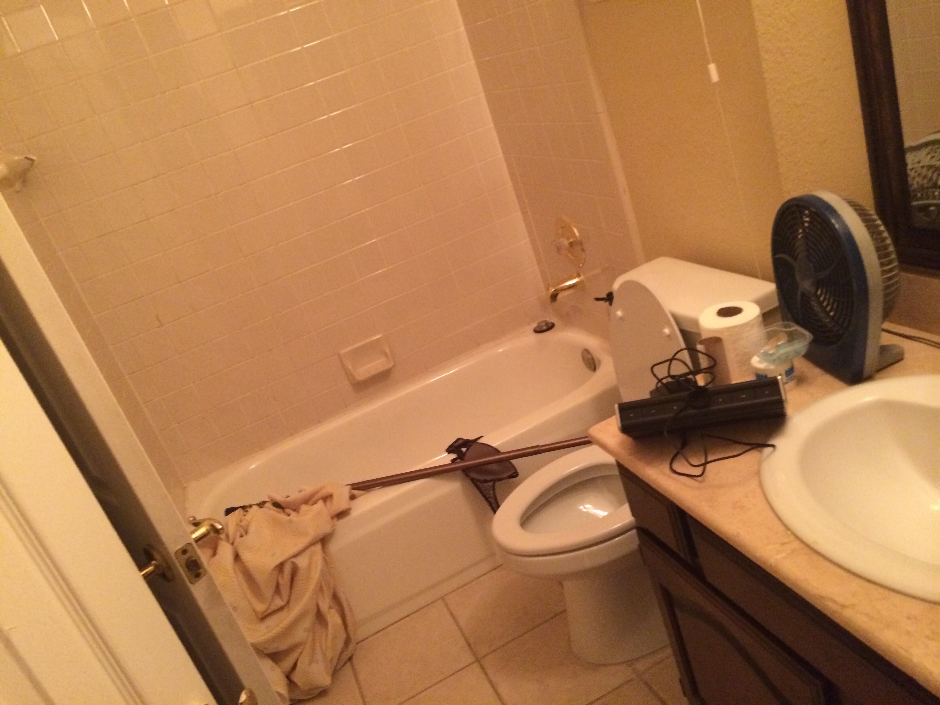 How they left my bathroom after being paid to pack it 