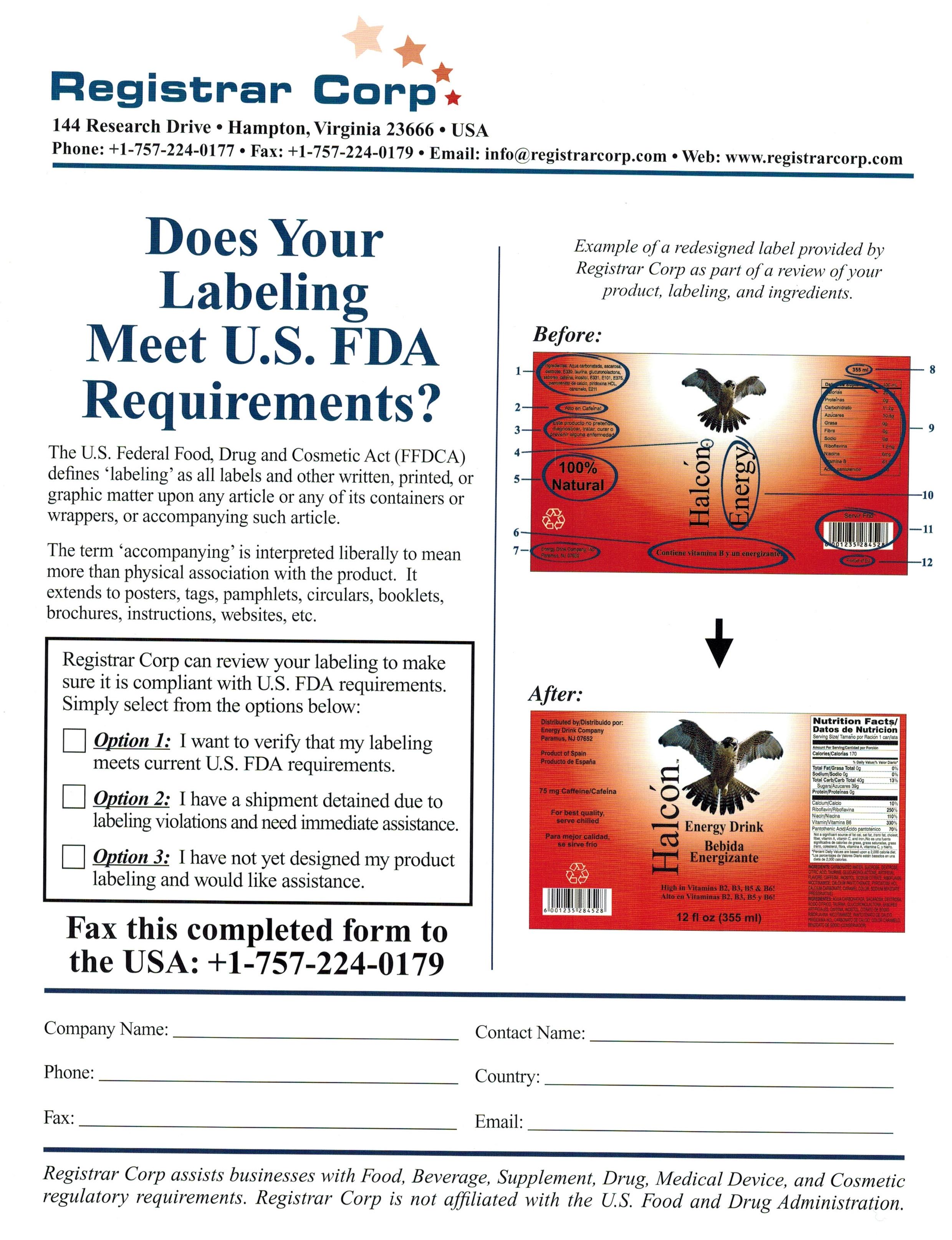 fda labeling must be approved by fda not agents who have no affiliation to fda. so why are they even mailing this>