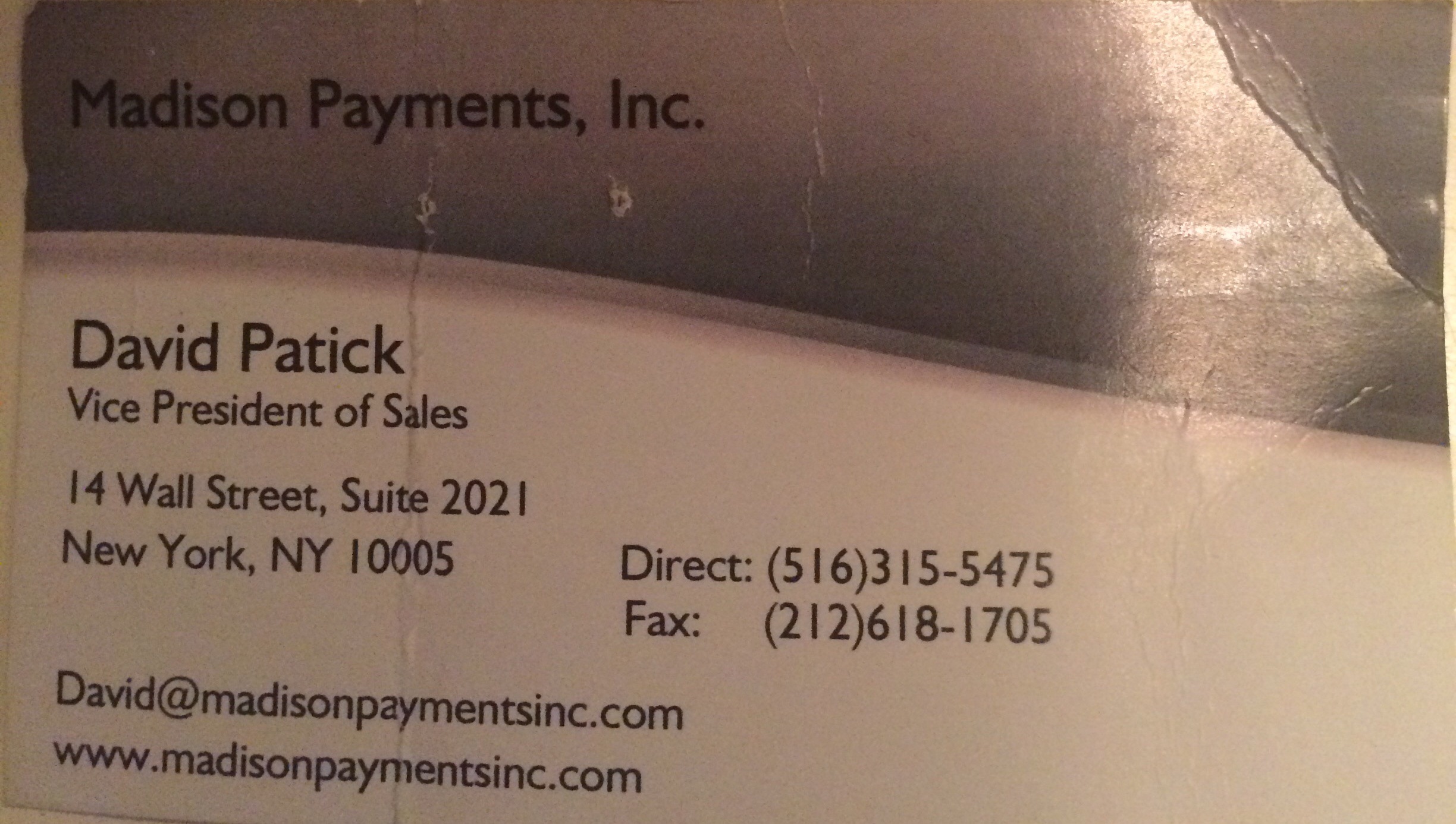 BEWARE OF DAVE PATICK VP OF BS NOT SALES !!! 