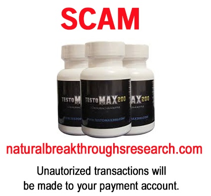 TestoMAX200 Scam, they will charge your account even if you have cancel the products