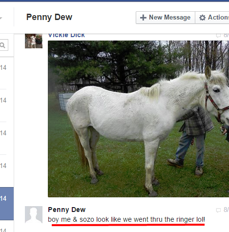 Penny admitting the horse I got from her did not look good when it got here.