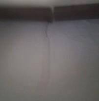 crack in one of the ceilings
