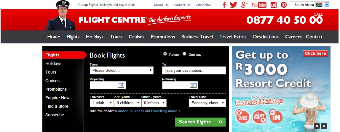 Flight Centre - the travel agency from hell.