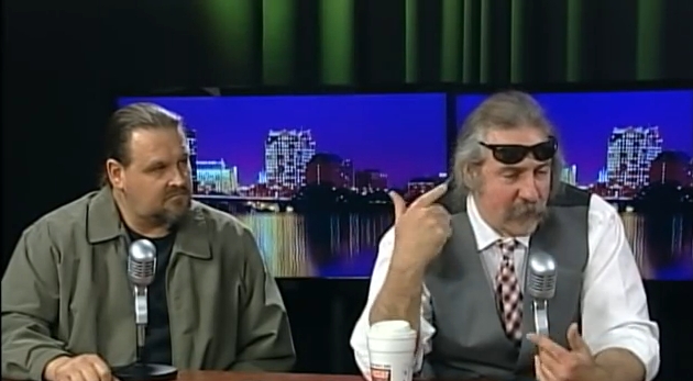 Karl Lentz with Gus (Ghislain) Breton advertising their questionable approach to legal cases on the "Matt Connarton UNLEASHED" tv program