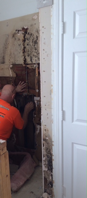 This is a result of terrible substandard work on the shower that had been "remodeled" during the renovation on the house prior to us purchasing it. 